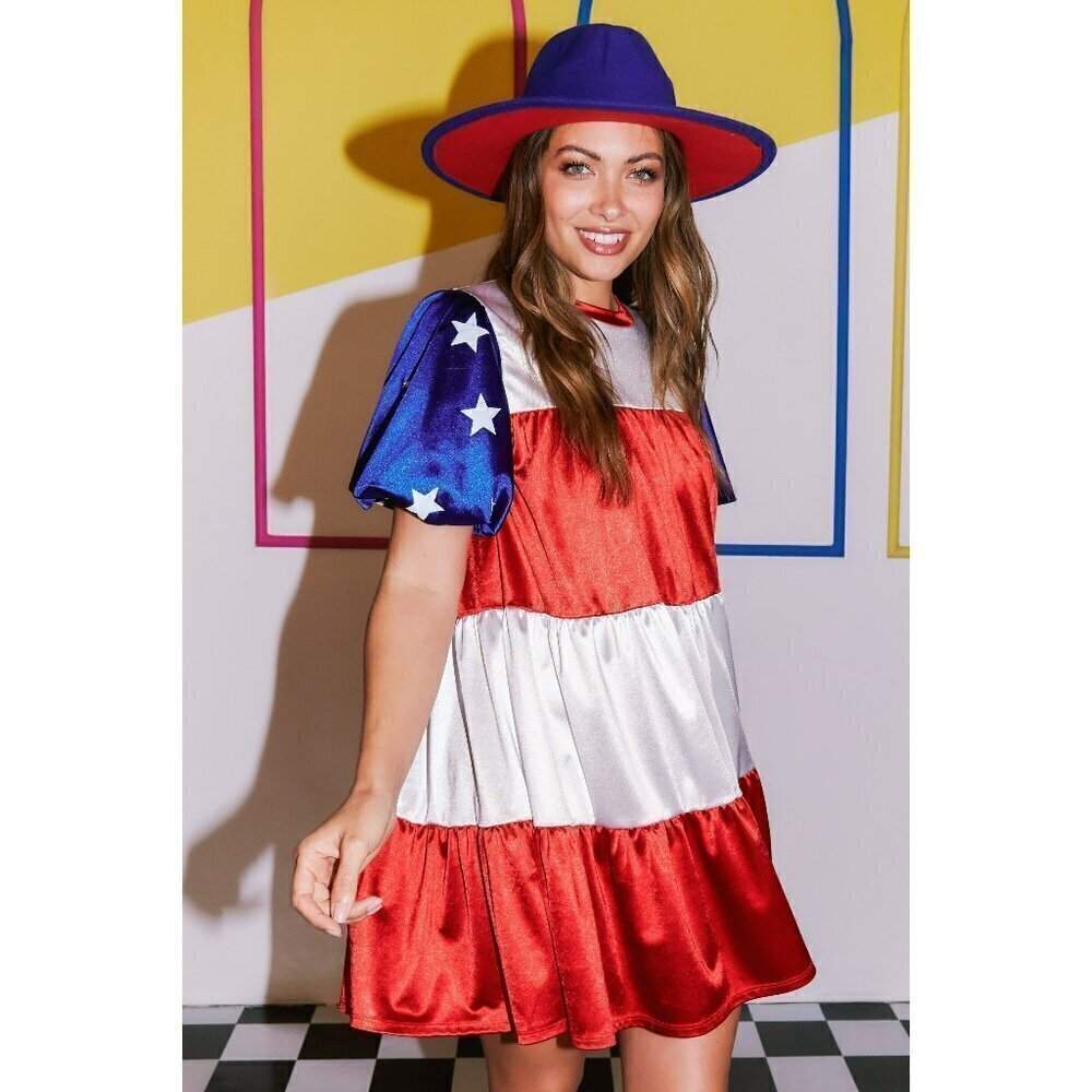 Baby You're a Firework Iridescent Flag Dress - Picture 2 of 5